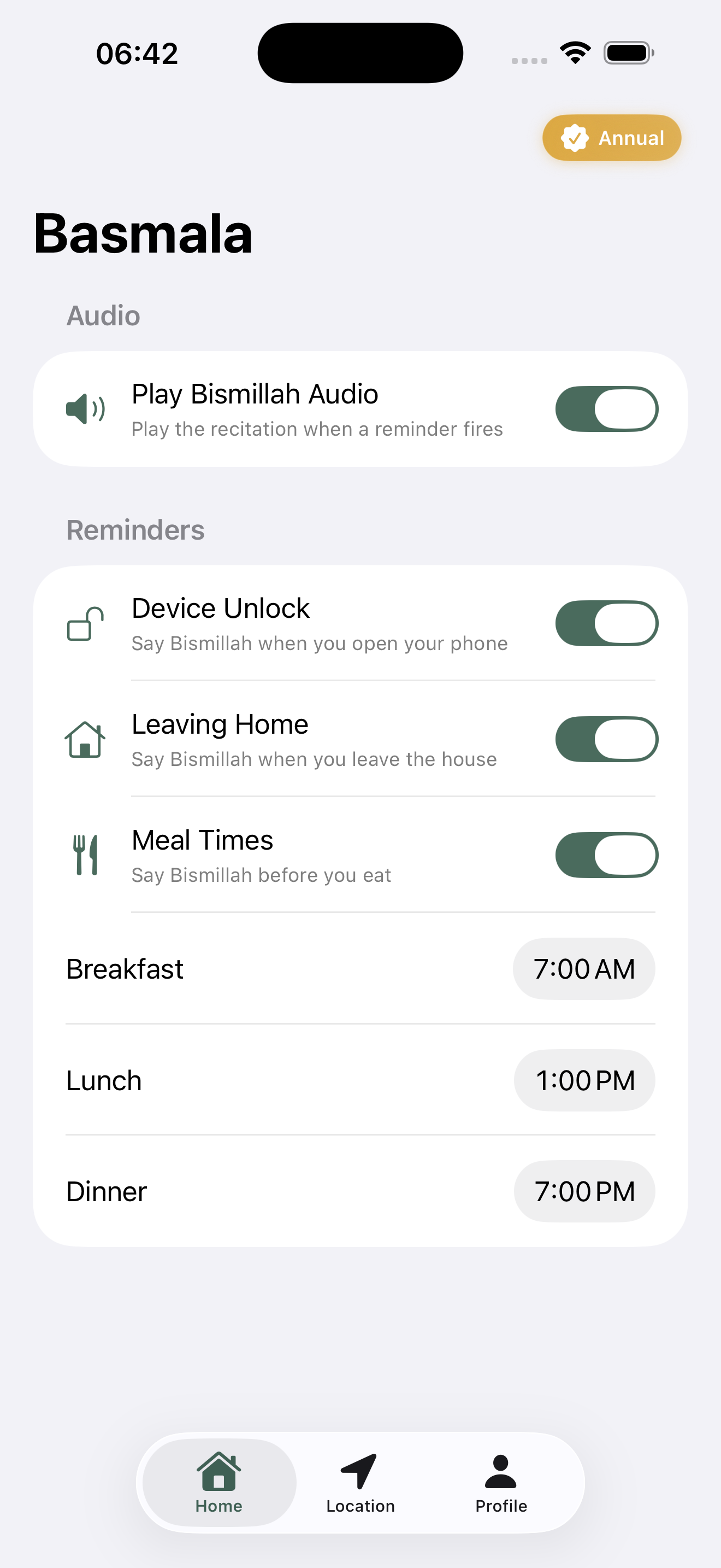 Unlock Reminder iOS screenshot
